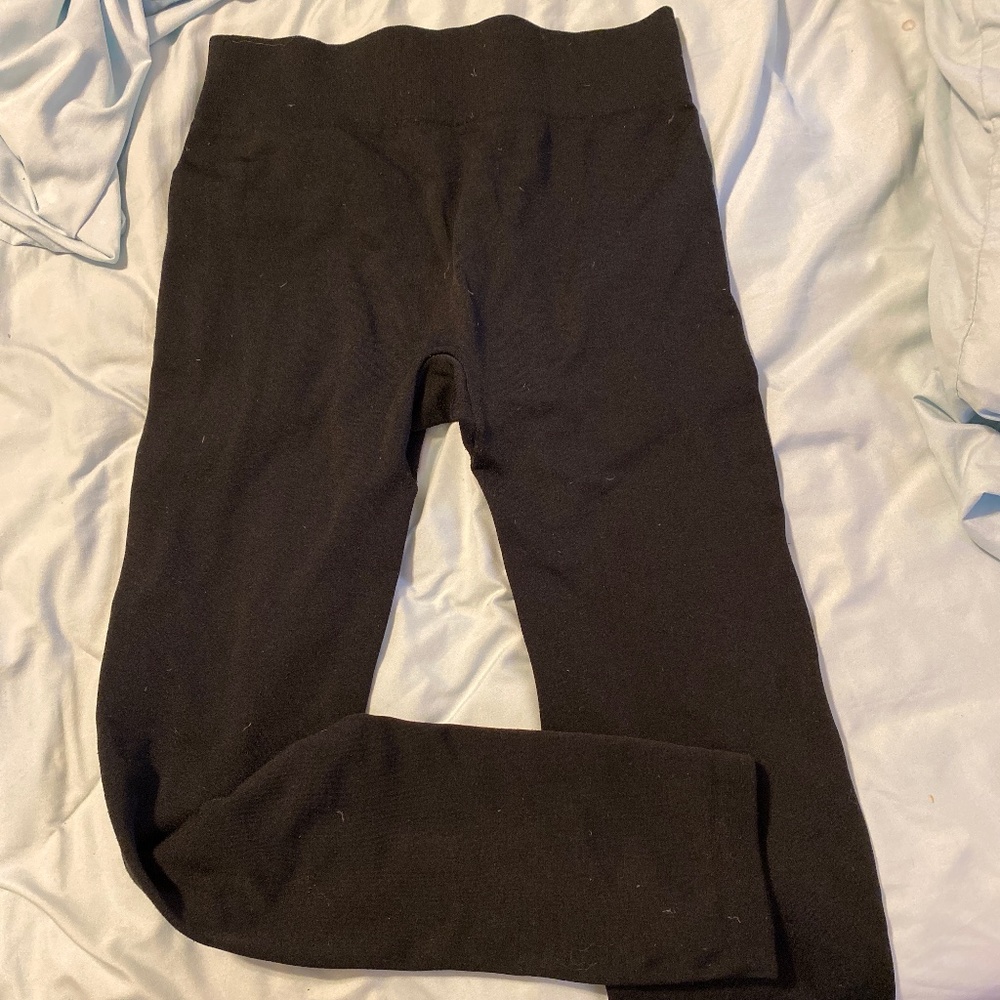 Black Fleece Lined Leggings